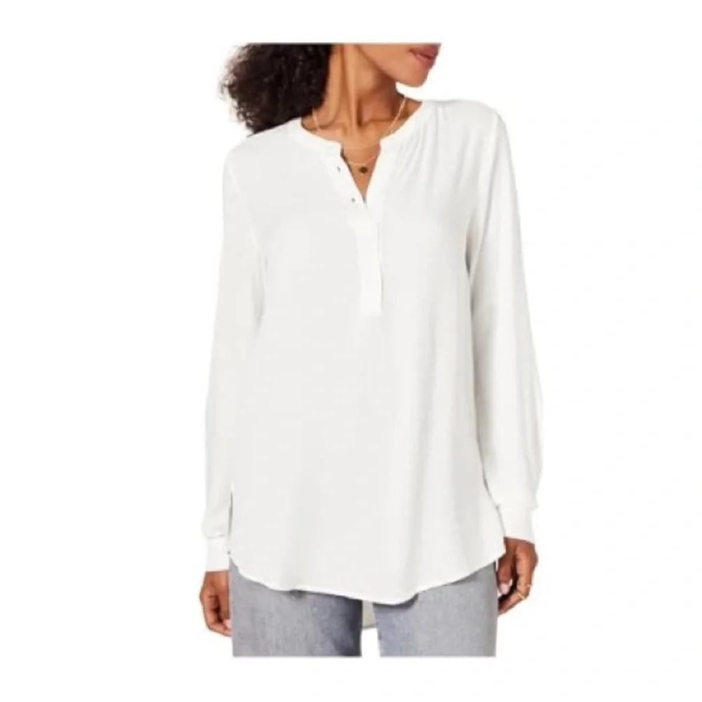 Women’s long sleeve woven blouse Ivory